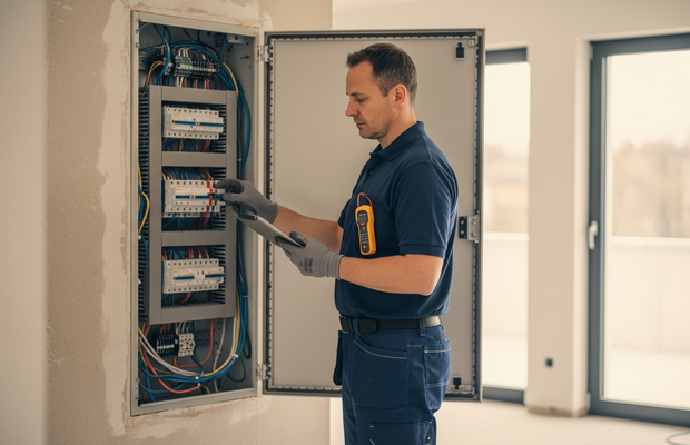 elektriker-software-tablet-verteilerkasten-baustelle